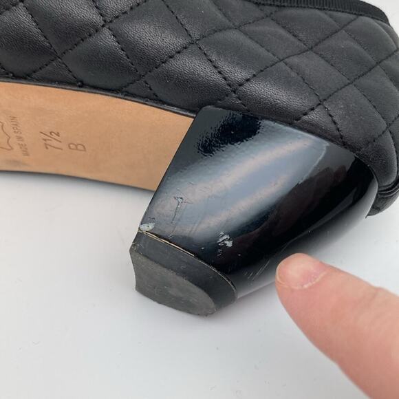 Paul Mayer Attitudes Womens Black Quilted Patent Pointed Shoes Size 7 1/2 B - Picture 7 of 13